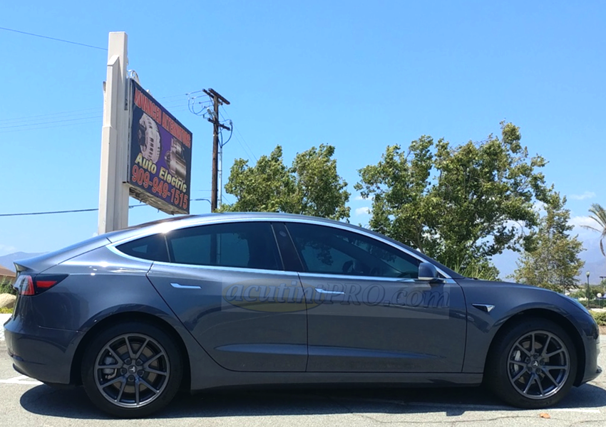 Tesla 3 Examples Of Tint Shades By Acutintpro The Auto Tint Experts In Upland Ca